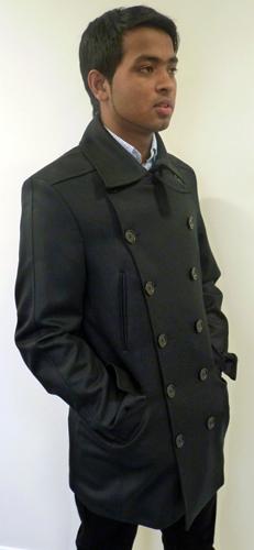 GIBSON LONDON 'Wardour' Mens Retro Mod Coat (B)