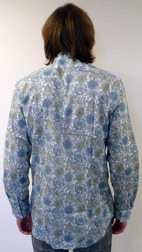 Tony GIBSON Retro Floral Paisley Mod Shirt & Tie B