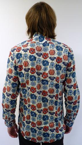 Tony GIBSON Retro Floral Paisley Mod Shirt & Tie R