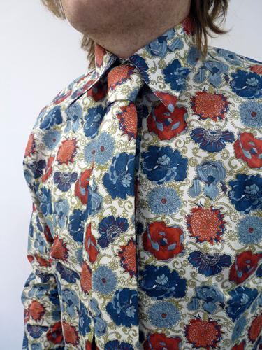 Tony GIBSON Retro Floral Paisley Mod Shirt & Tie R