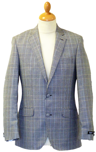 Prince of Wales Check Blazer | GIBSON LONDON Retro 60s Mod Jacket