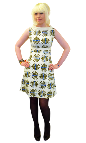 Elke HEARTBREAKER Retro 60s Floral Mod Fifi Dress