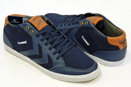 One Way Mid HUMMEL Retro Indie Canvas Trainers DB