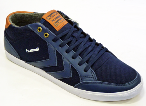 One Way Mid HUMMEL Retro Indie Canvas Trainers DB