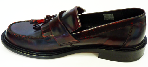 NEW Mens Shoes Oxblood Tassel Loafers  60s 70s Mod Style  by IKON 