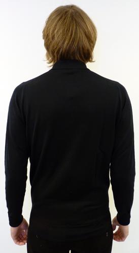 JOHN SMEDLEY 'DORSET' RETRO MOD CLASSIC POLO SHIRT (Black JOHN SMEDLEY 'DORSET' RETRO MOD CLASSIC POLO SHIRT (Black
