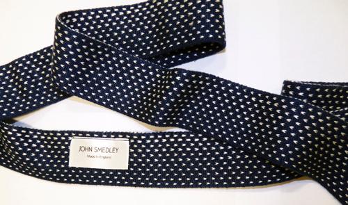 'Ara' -Mod Knitted Skinny Silk Tie by JOHN SMEDLEY