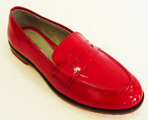 Holga LACEYS Retro Sixties Patent Mod Loafers (R)