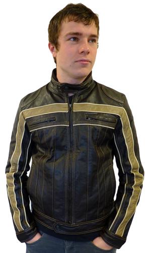 mens lambretta leather jacket