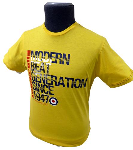 LAMBRETTA Mens Mod Beat Generation Retro T-Shirt