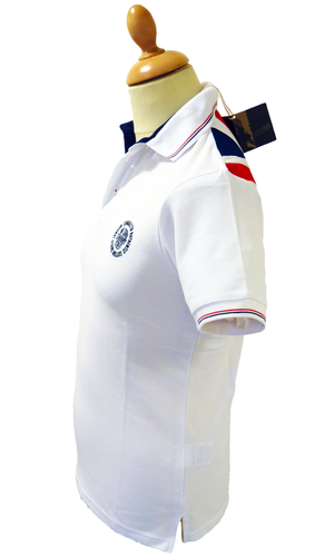 LAMBRETTA Retro Union Jack Mod Pique Polo Shirt