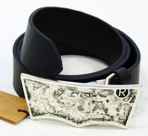 Silver Batwing Buckle Belt | LEVI'S® Retro Indie Mod Leather 60s Belts