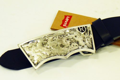 LEVI'S® Retro Indie Mod Silver Batwing Buckle Belt