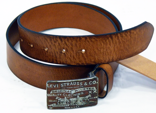 LEVI'S® Horse Buckle Belt | Retro Sixties Vintage Metallic Buckle Belt