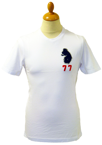 Aldridge LUKE 1977 Mens Retro Mod Applique T-Shirt