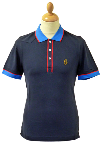 Georgy Polo Shirt | LUKE 1977 Retro Indie Mod Contrast Collar Polo Top