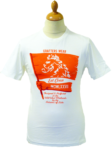 Banna LUKE 1977 Retro Indie Flag Print T-Shirt OW