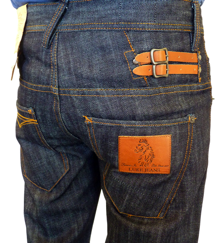 Tailgate Slim Raw Jeans | LUKE 1977 Retro Indie Side Cinch Tab Trouser