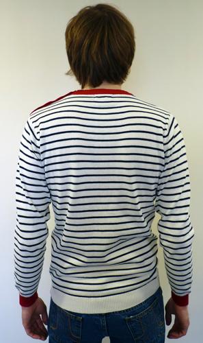 'Breton' MADCAP Mens Retro Mod Stripe Jumper (E)