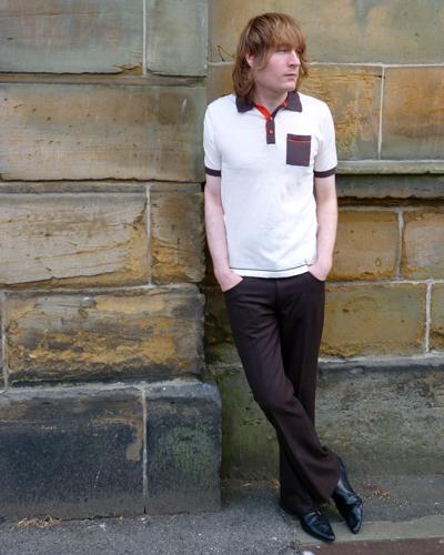 'Sunday Morning' Retro Mod Mens Indie Knitted Polo