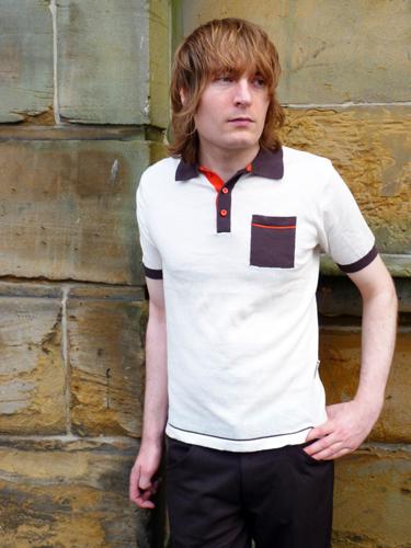 'Sunday Morning' Retro Mod Mens Indie Knitted Polo