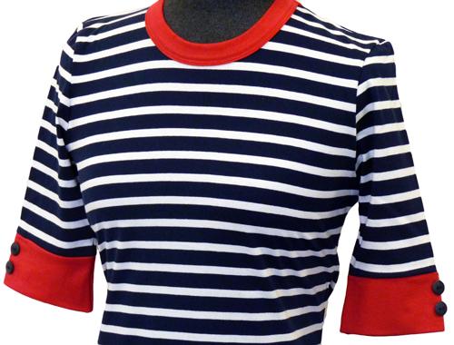 'Anchor' - MADCAP Retro Nautical Jersey dress (N)