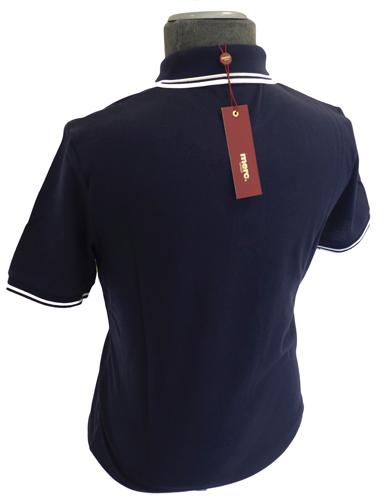 Card MERC Mod Retro Mens Tipped Pique Polo Shirt N