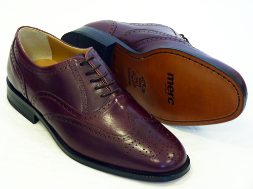 MERC Brogues | Mens Retro Sixties Mod Punched Brogue Leather Shoes