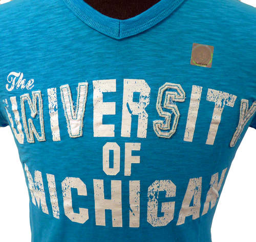 Michigan NCAA Collegiate Vintage V-Neck Tee C
