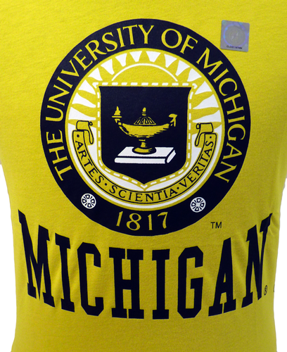 Michigan NCAA Collegiate Vintage Coin Print Tee Y