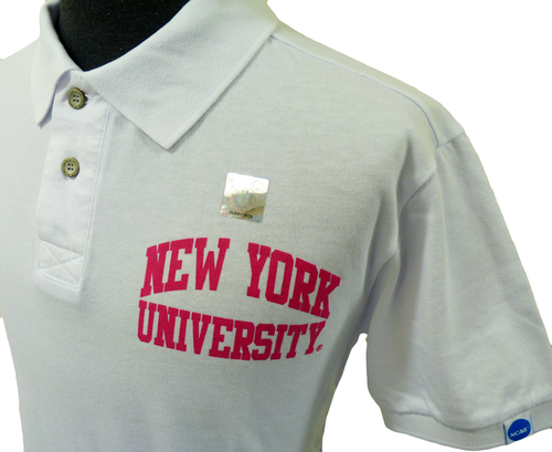 New York NCAA Collegiate Vintage Retro Jersey Polo
