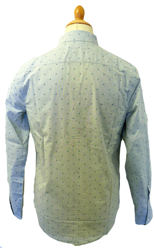 ORIGINAL PENGUIN Retro Textured Pattern Mod Shirt 