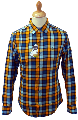 ORIGINAL PENGUIN Mens Retro Bold Check Mod Shirt