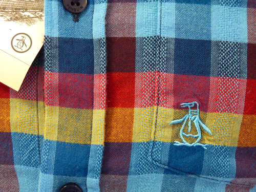 ORIGNAL PENGUIN Multi Texture Check Retro Shirt
