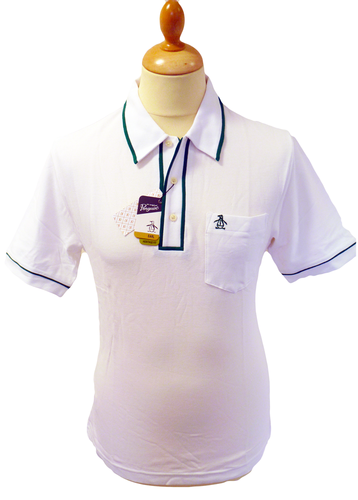 ORIGINAL PENGUIN Earl Mens Retro Mod Polo Shirt WG