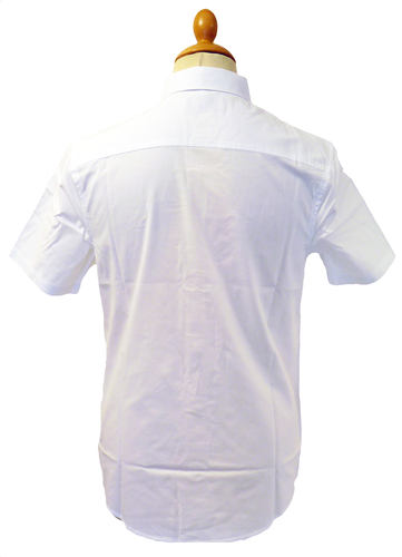 Short Sleeve Oxford Shirt | ORIGINAL PENGUIN Retro Mod White Shirts