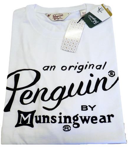 'Original Penguin Script Logo Mens T-Shirt' (W)