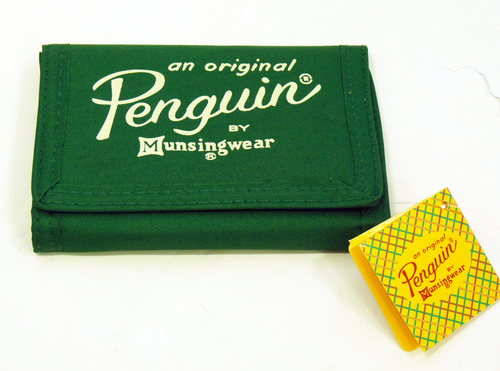 Original Penguin Retro Script Canvas Wallet