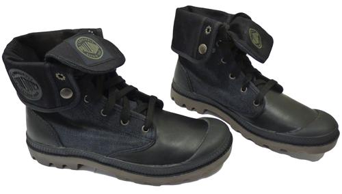 palladium black leather boots