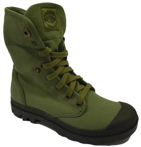 Baggy Retro Womens Boots by PALLADIUM (Army Green)