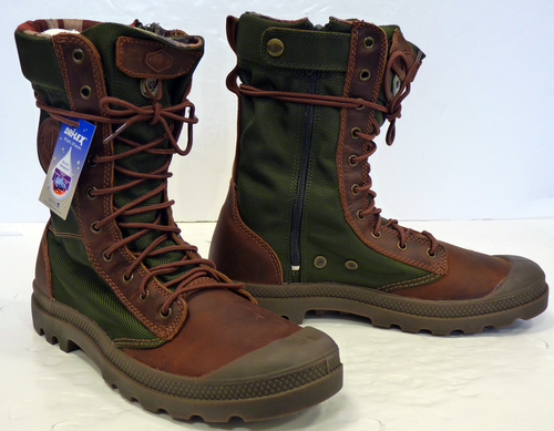 army green palladium boots