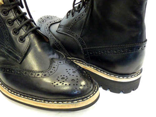 Ike PAOLO VANDINI Retro Indie Mod Brogue Boots (B)