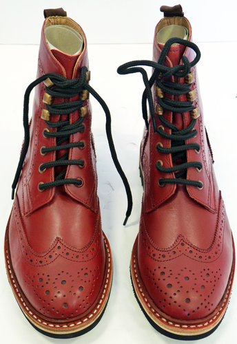 Ike PAOLO VANDINI Mens Retro Mod Brogue Boots (O)