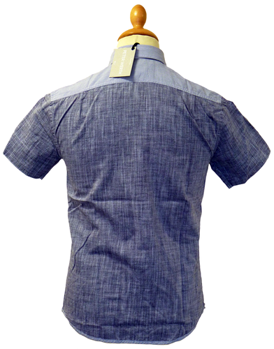 Mid Town Shirt | PETER WERTH Retro Mod Textured Chambray Stripe Shirt