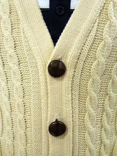 'Cable Cardy' - Mens Retro Cable Knit Cardigan