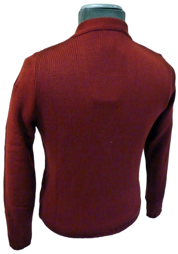 'Cable Cardy' - Mens Retro Cable Knit Cardigan (W)