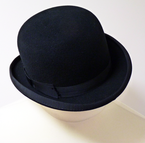 Bowler Hat | Mens Retro Sixties Mod Classic Black Bowler Hat