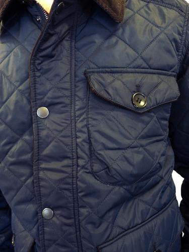 Ben Sherman Quilted Jacket in Navy | Retro Country Heritage Jackets