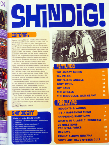 + 'SHINDIG!' MAGAZINE Issue 27 Chocolate Watchband