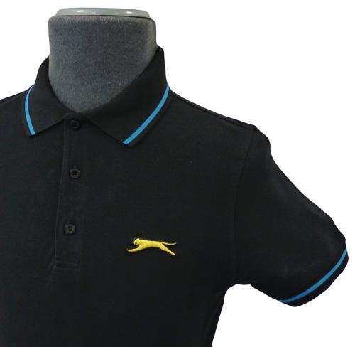 Slazenger Heritage 'Niblick' Polo in Black| Retro Mod Mens Polo Shirts